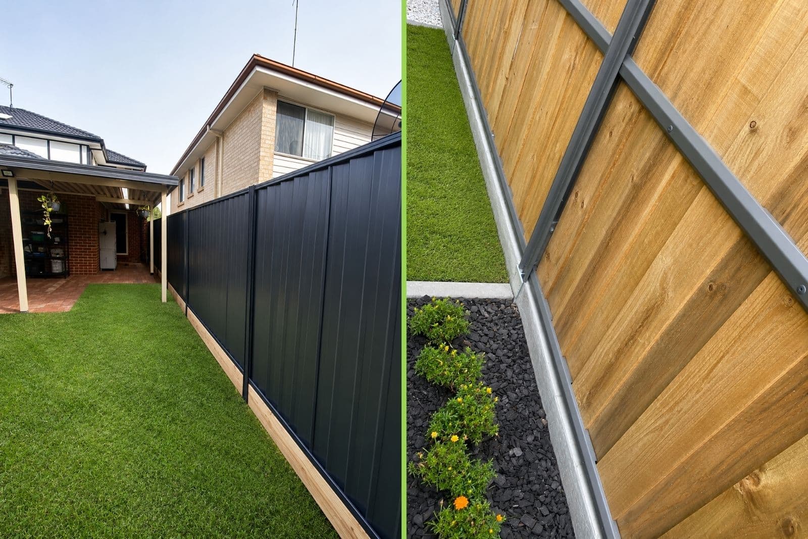 New timber boundary fence installed along a Sydney backyard